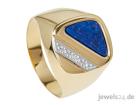 Herrenschmuck Herrenringe mit Lapislazuli Edelstein Diamant und Gold günstig